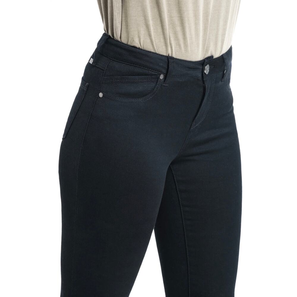 1822 Denim Black Tall Mid Rise Ava Extra Long Butter Skinny Jeans- Size 10 - Picture 5 of 12